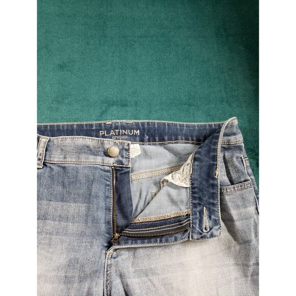 Chicos Jeans 1 US Size 8 Womens Blue Stretch Denim Pants Mid Rise Straight - Picture 5 of 12